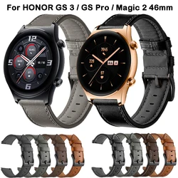 Leather Strap For Honor Watch GS 3 / GS Pro Smart Watch band For Honor Magic Watch 2 46mm wristband bracelet correa ремешок