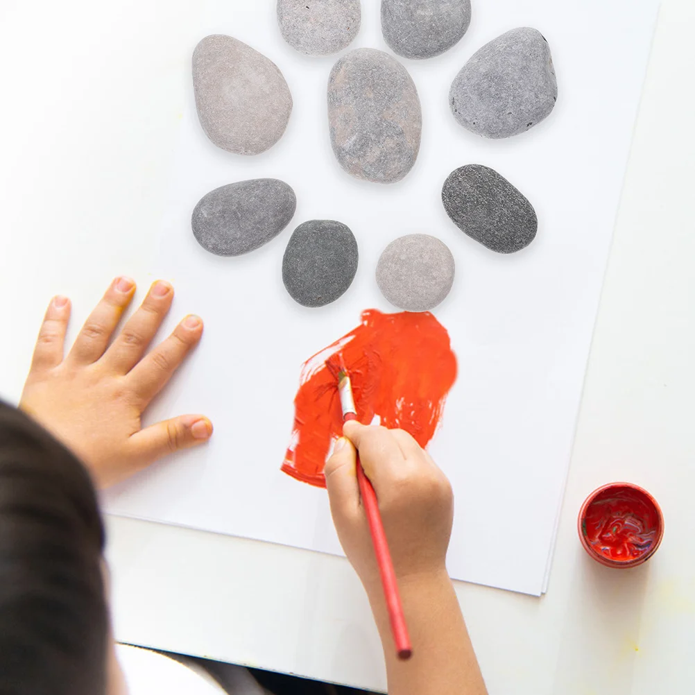 20 piezas de piedras pintadas a mano para niños, rocas planas naturales suaves para pintar el río