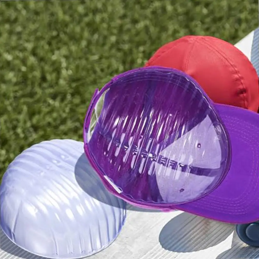 Baseball Cap Storage Solution with 10 Clear PVC Racks to Maintain Shape and Improve Visibility for Easy Selection