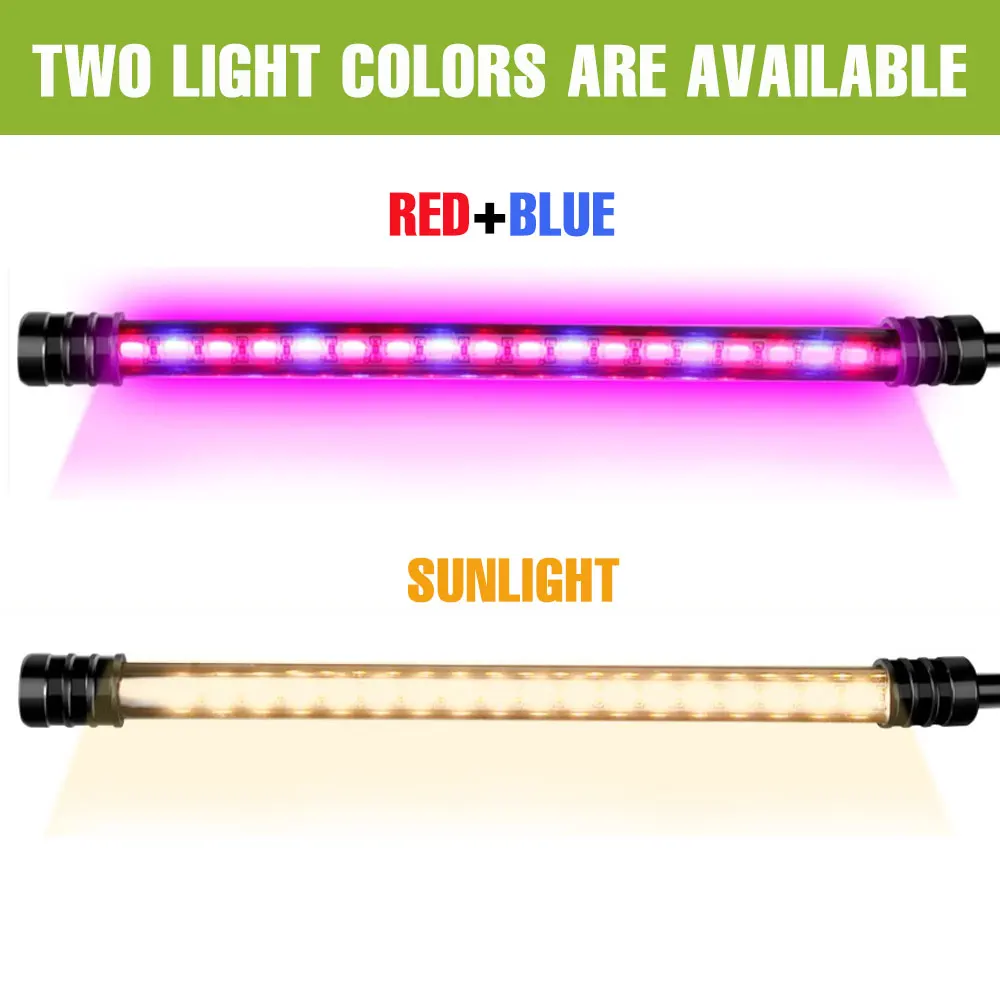 LED نمو النبات ضوء الطيف الكامل صندوق النمو الداخلي بوعاء زهرة البذور زراعة مصباح مع توقيت عكس الضوء السيارات تشغيل/إيقاف USB 5 فولت