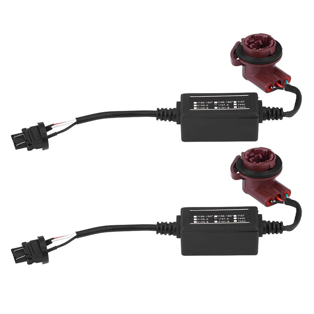 2pcs 3157A LED Decoder Adapter Anti Hyper Blink Flash Error Cancel Canbus Brake