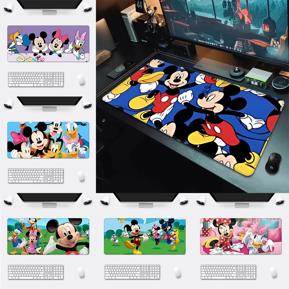 

Mousepad HD Printing Computer Gamers Locking Edge Non-slip Mouse Pad Mickeys Minnies XXL90x40cm Keyboard PC Desk Pad