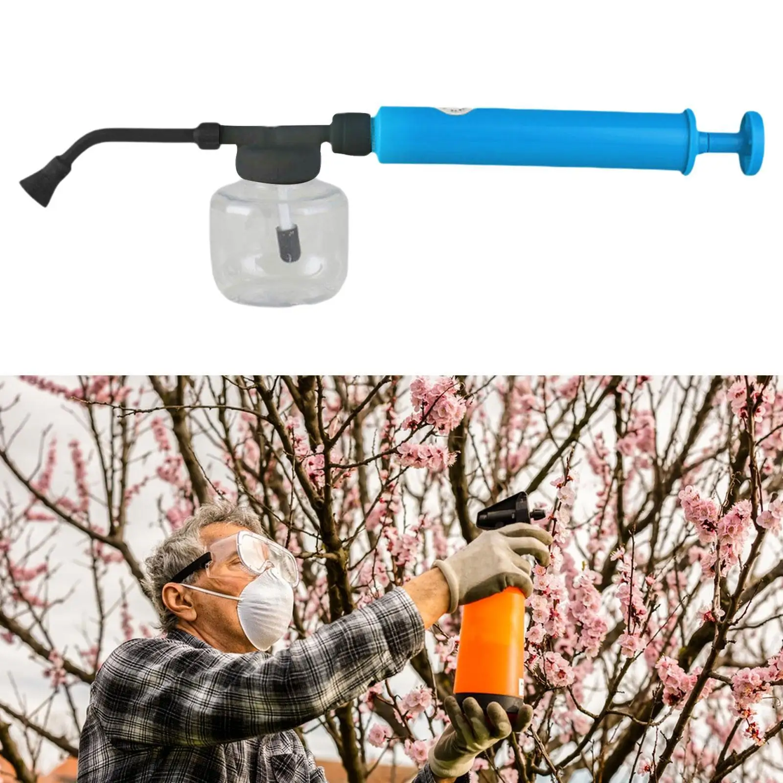 

Garden Powder Applicator Dispenser Gardening Tool Easy to Use Pollen Spraying Machine for Kiwis Melon Peach Vegetables Outdoor