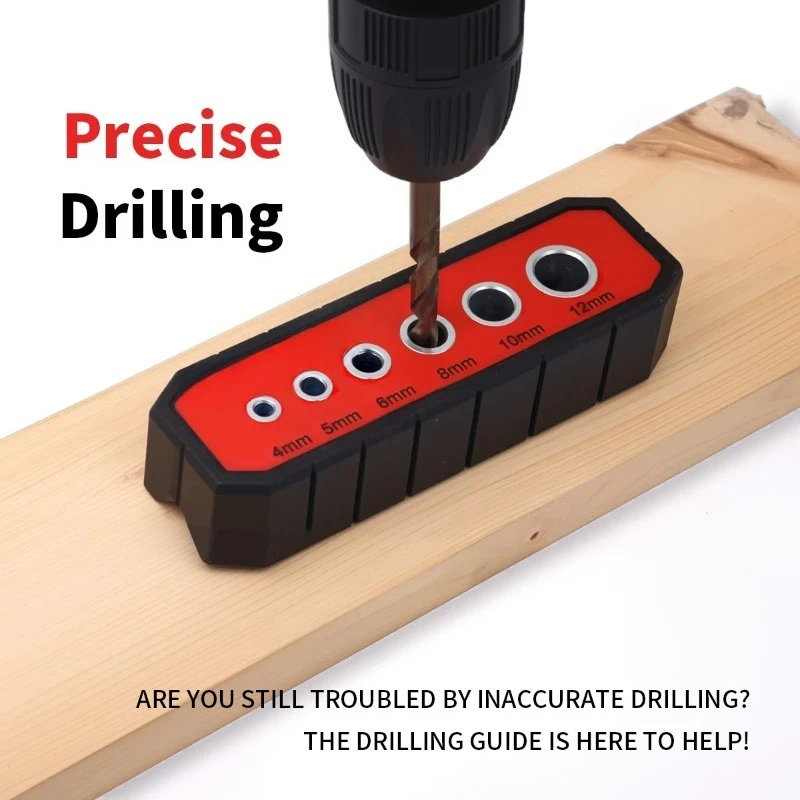 Vertical drilling custom locator 4/5/6/8/10/12mm woodworking pocket hole fixture drilling anti slip guide locator round rod