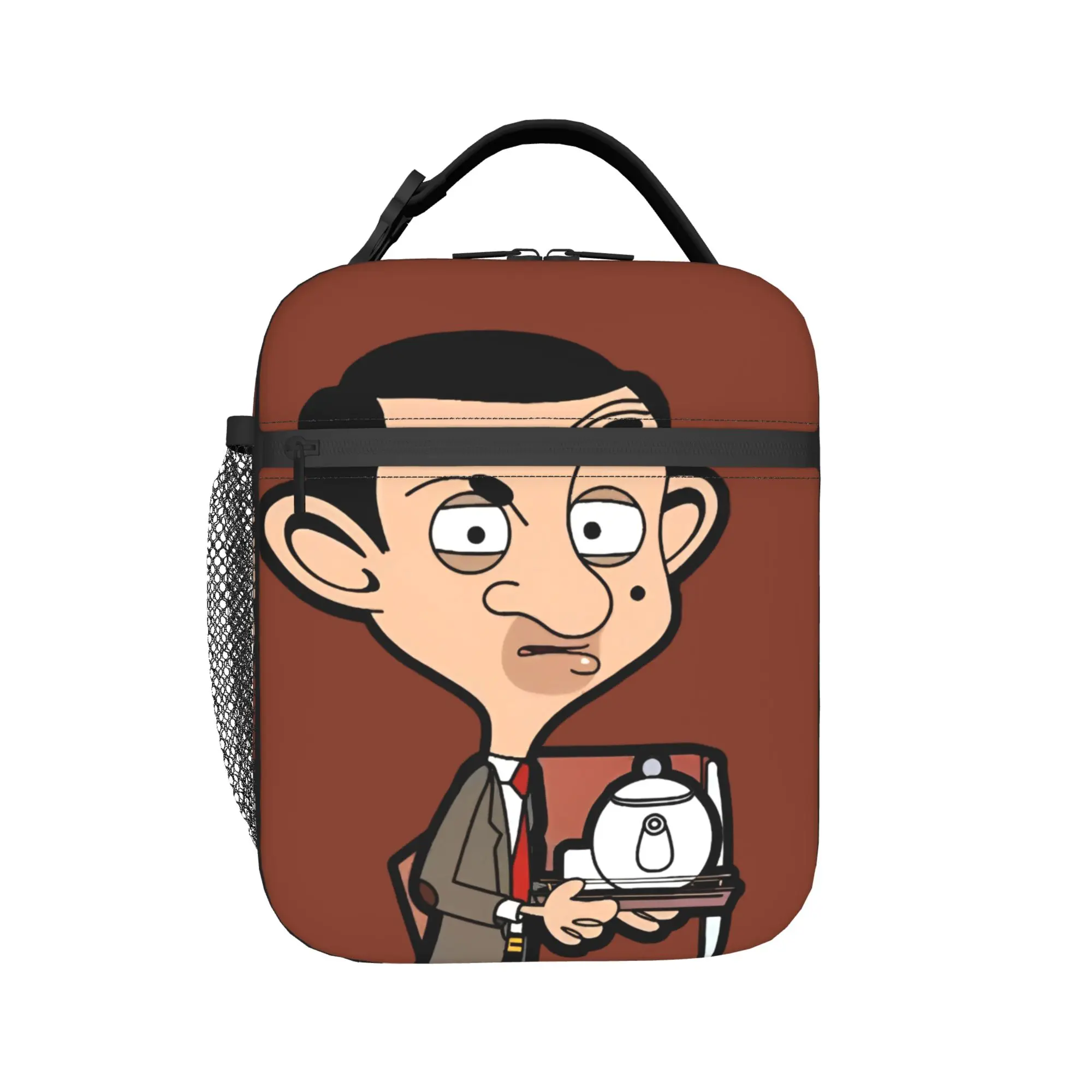 Mr Beans  Insulated Lunch Bags High Capacity Rowan Atkinson Lunch Container Thermal Bag Tote Lunch Box Beach  Travel Men Women
