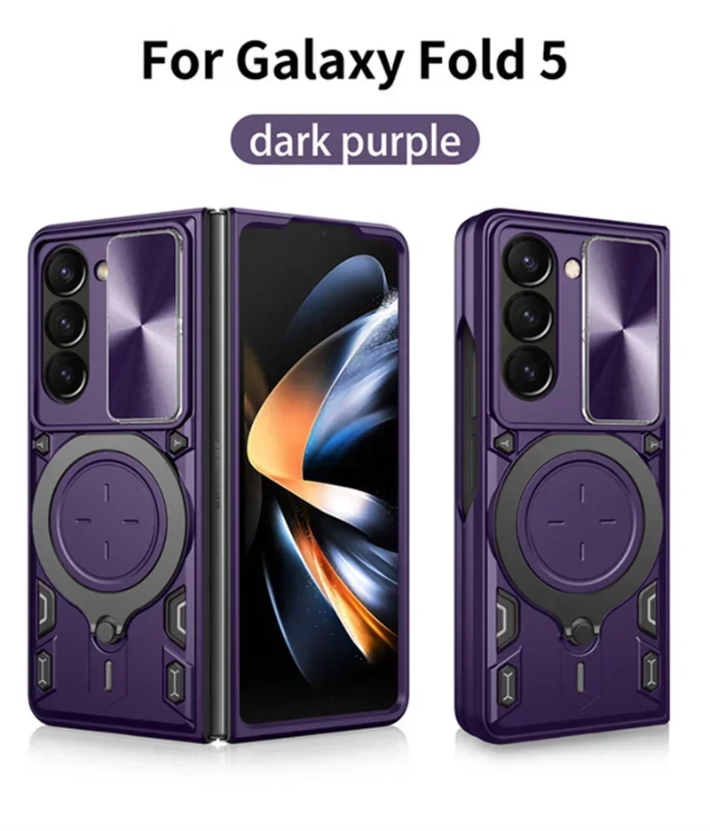 

Чехол для Samsung Galaxy Z Fold 7, магнитный автомобильный держатель, кольцо, противоударный бронированный чехол для телефона Galaxy Z Fold 6, 5 4, чехол