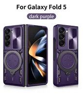 For Samsung Galaxy Z Fold 7 Case Magnetic Car Holder Ring Shockproof Armor Phone Cases for Galaxy Z Fold 6 5 4 Cover
