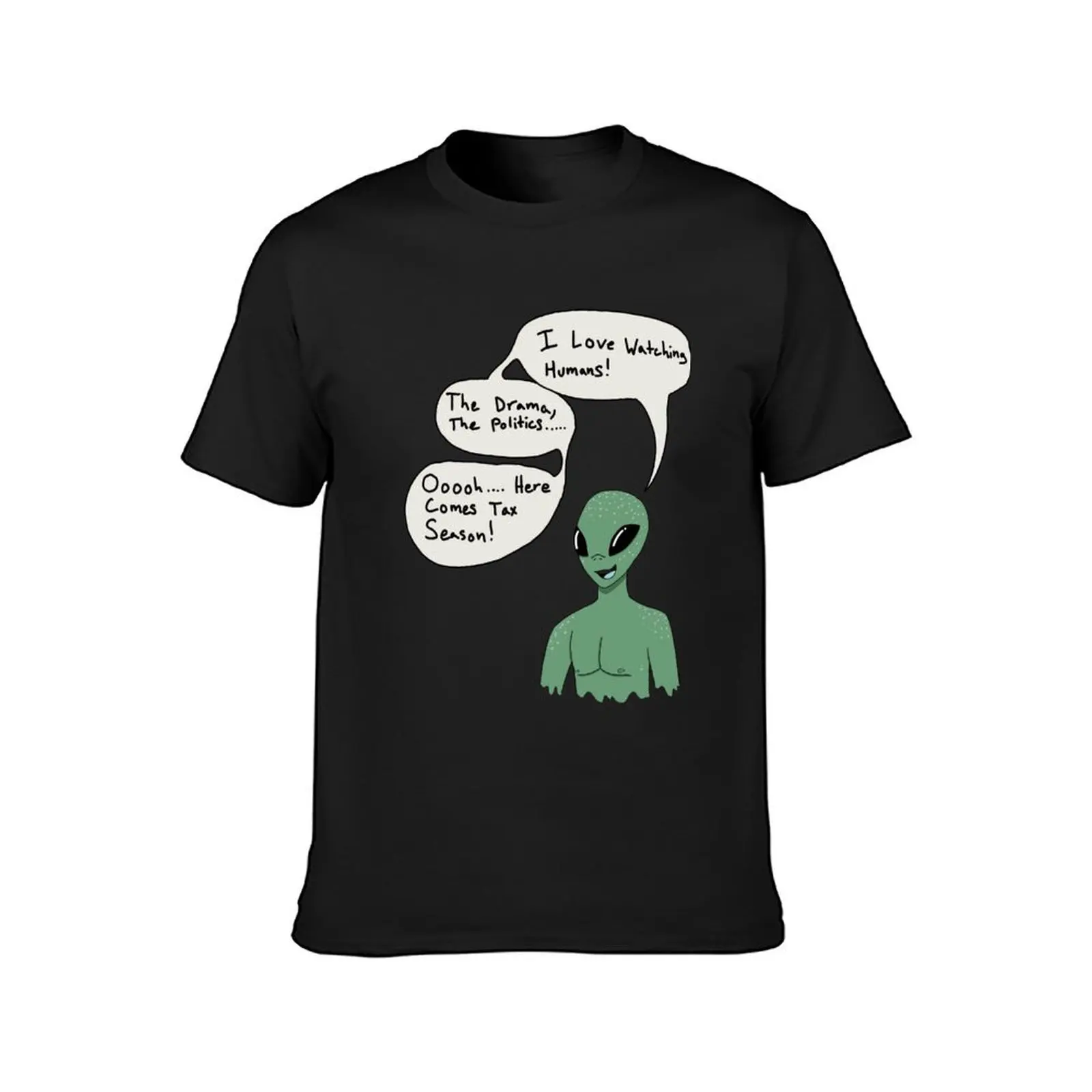 Tax Season Alien T-Shirt graphics tees plus sizes mens graphic t-shirts funny