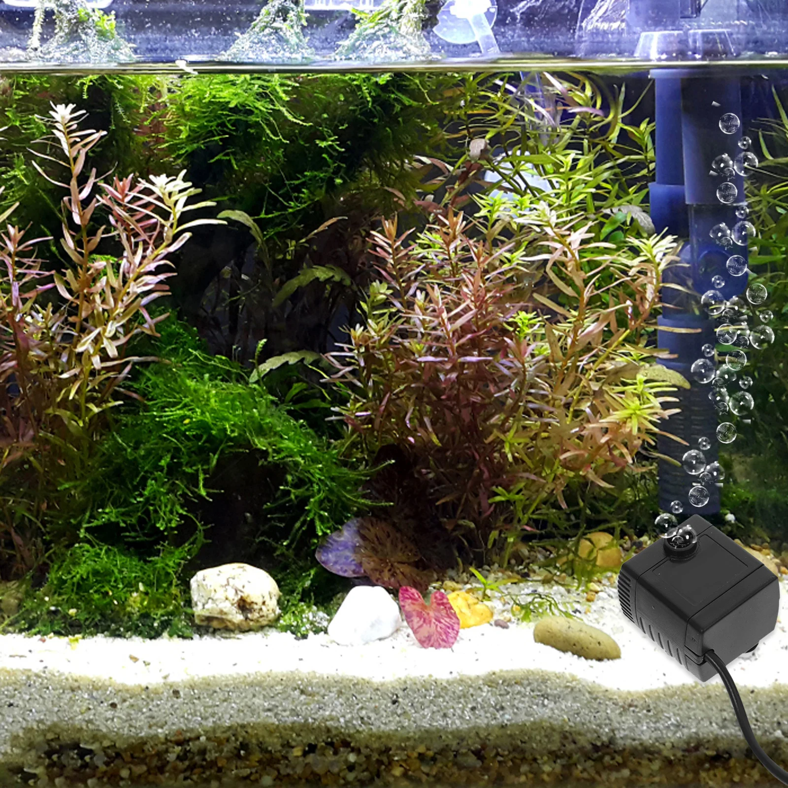 

Solar Pump Black Durable Hard Plastic 7V 1W Energy Saving Aquarium Fountain Garden Pond Submersible Pump