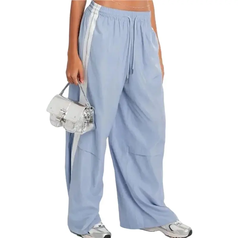 

AEF6-Female Track Pants Loose Straight Leg Jogging Sweatpants Warm-Up Sports Athletic Running