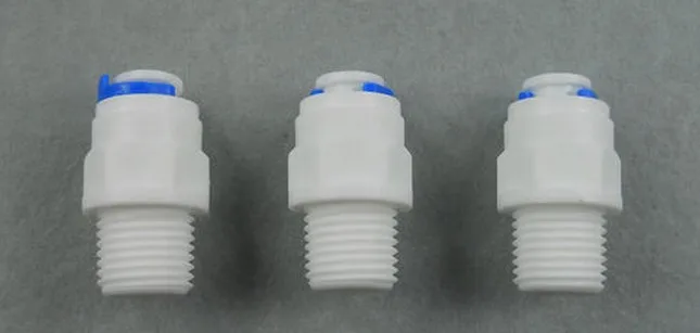 

3PCS 1/4 inch OD Tube * 1/4 inch BSP Male Quick Connect RO Water Straight Male BSP And Pipe Without trouble Of Nut