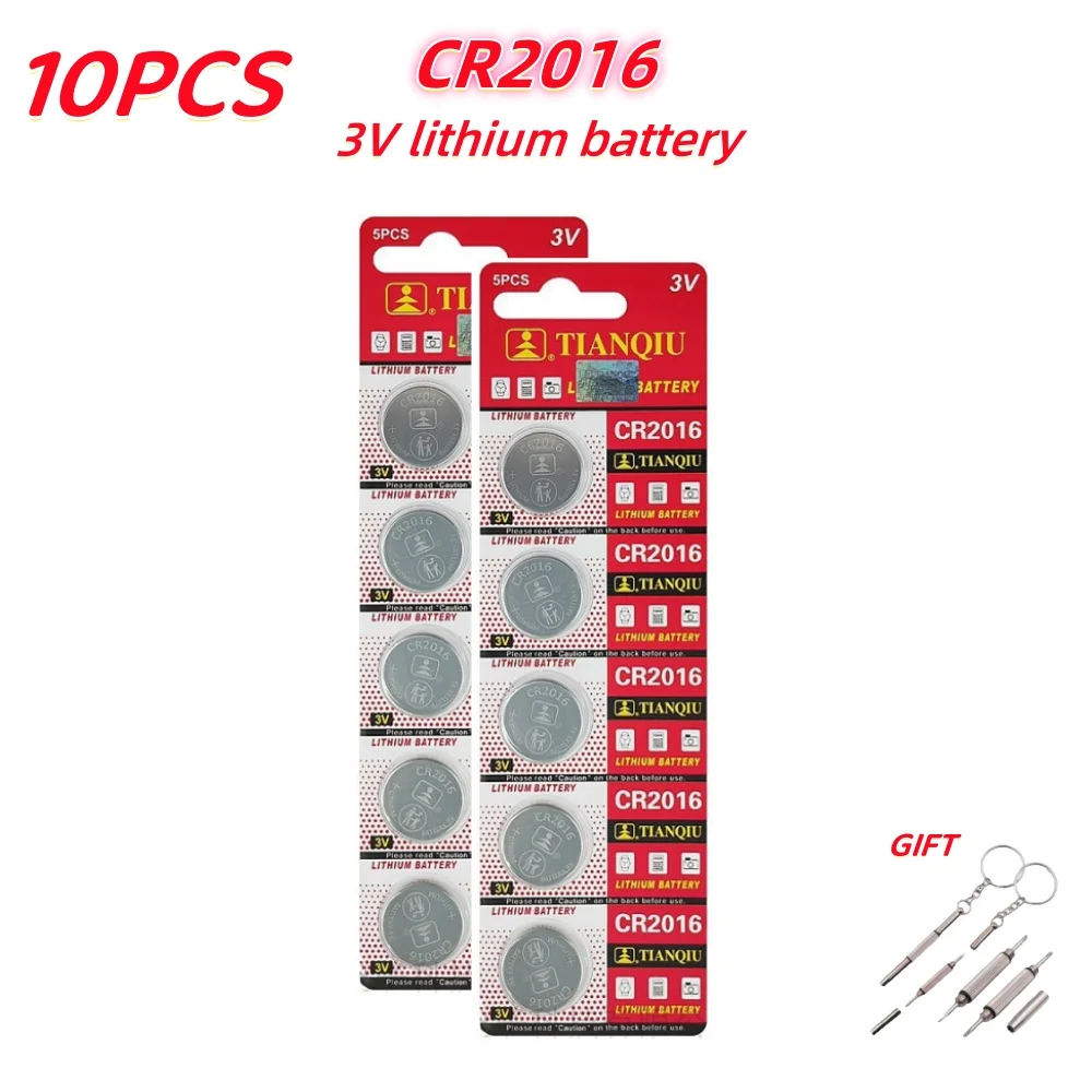 TIANQIU CR2016 3v lithium battery BR2016 DL2016 LM2016 3V CR 2016 ButtonCoin Cell Watch Batteries for Watch Toys Clock Remote