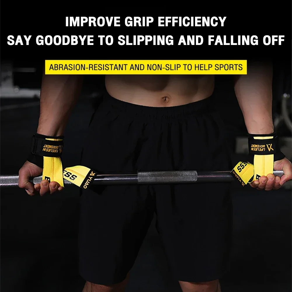 Antislip Lifting Wrist Strap Power-assisted Strap for Fitness Exercise deadlift weightlifting pull-ups Workout in the Gym【1Pair】