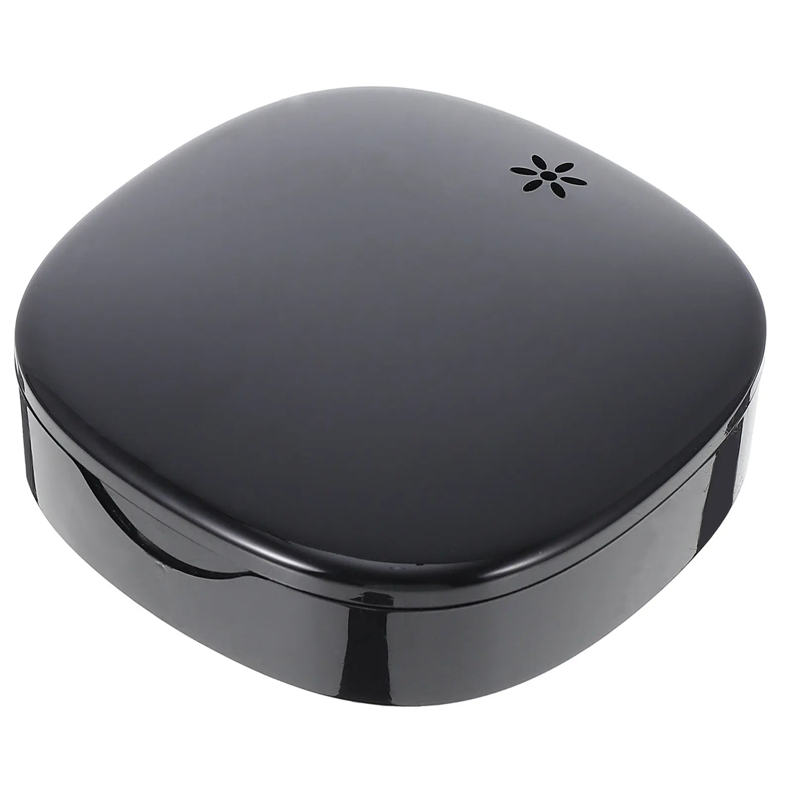 Portable Retainer Storage Box Compact Denture Case with Mirror Travel Orthodontic Invisible Brace Storage Box Dustproof