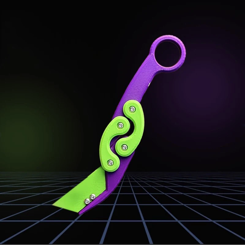 New Knife Fidget Toy 3D Printing Technology Stocking Stuffers Gift With Butterfly Claw Blade Carrot Fidget Toy Stress relief Toy