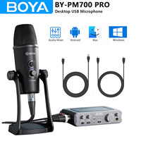BOYA BY-PM700 PRO Desktop USB Microphone for PC Mobile Phone Android Windows Mac Computers Live Streaming Youtube Recording Vlog