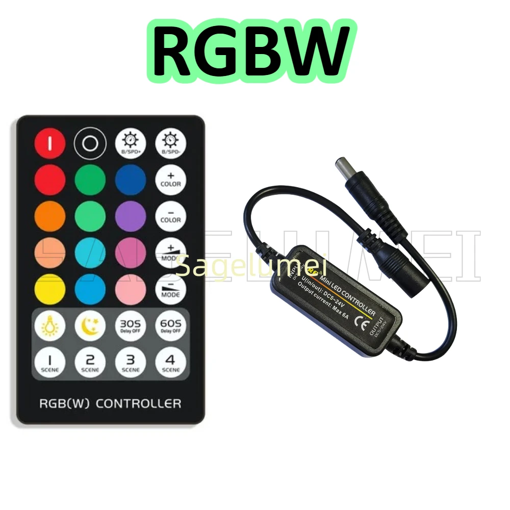 عن بعد 14/17/21/28Key RF شريط إضاءة LED لاسلكي صغير وحدة تحكم في الضوء لون واحد/CCT/RGB/RGBW/RGB + CCT Led مصباح DC5-24V باهتة