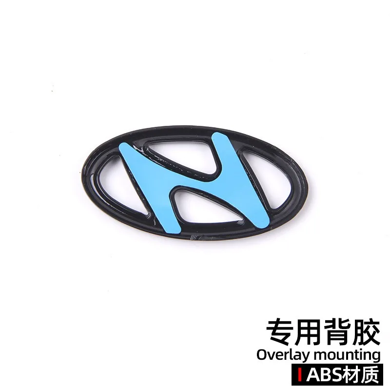 Pegatina de ABS para el centro del volante del coche, accesorio de calcomanía para Hyundai Tucson, SANTAFE, SONATA, ACCENT, Elantra