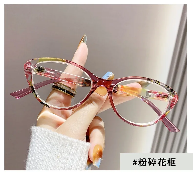 1,0 2,0 3,0 4,0 Cat Eye Trendige Lesebrille Blumenstil Anti-Blaulicht-Brille Modischer Stil – Detail 9