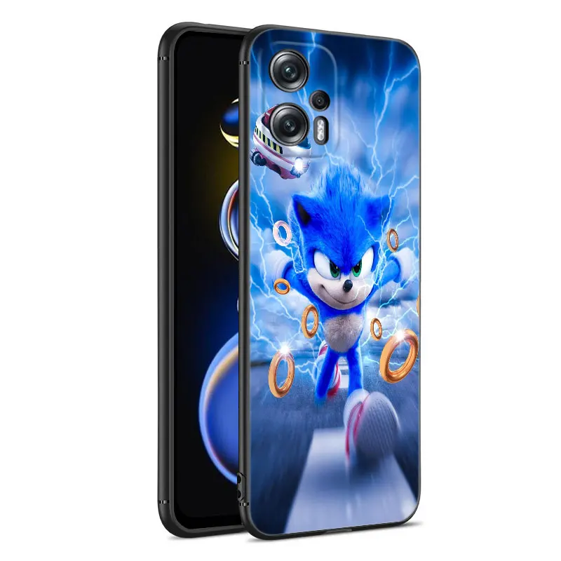 S-Sonic The H-Hedgehog Black Silicone Phone Case dla Xiaomi POCO X3 X4 NFC F2 F5 M3 M4 M6 X3 X4 X5 Pro 5G F3 GT C65 F4 M5 X2