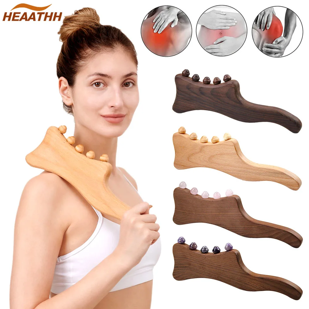 

Wooden Massage Scraping Sticks Wood Therapy Massager for Gua Sha Anti-Cellulite Lymphatic Drainage Body Sculpting