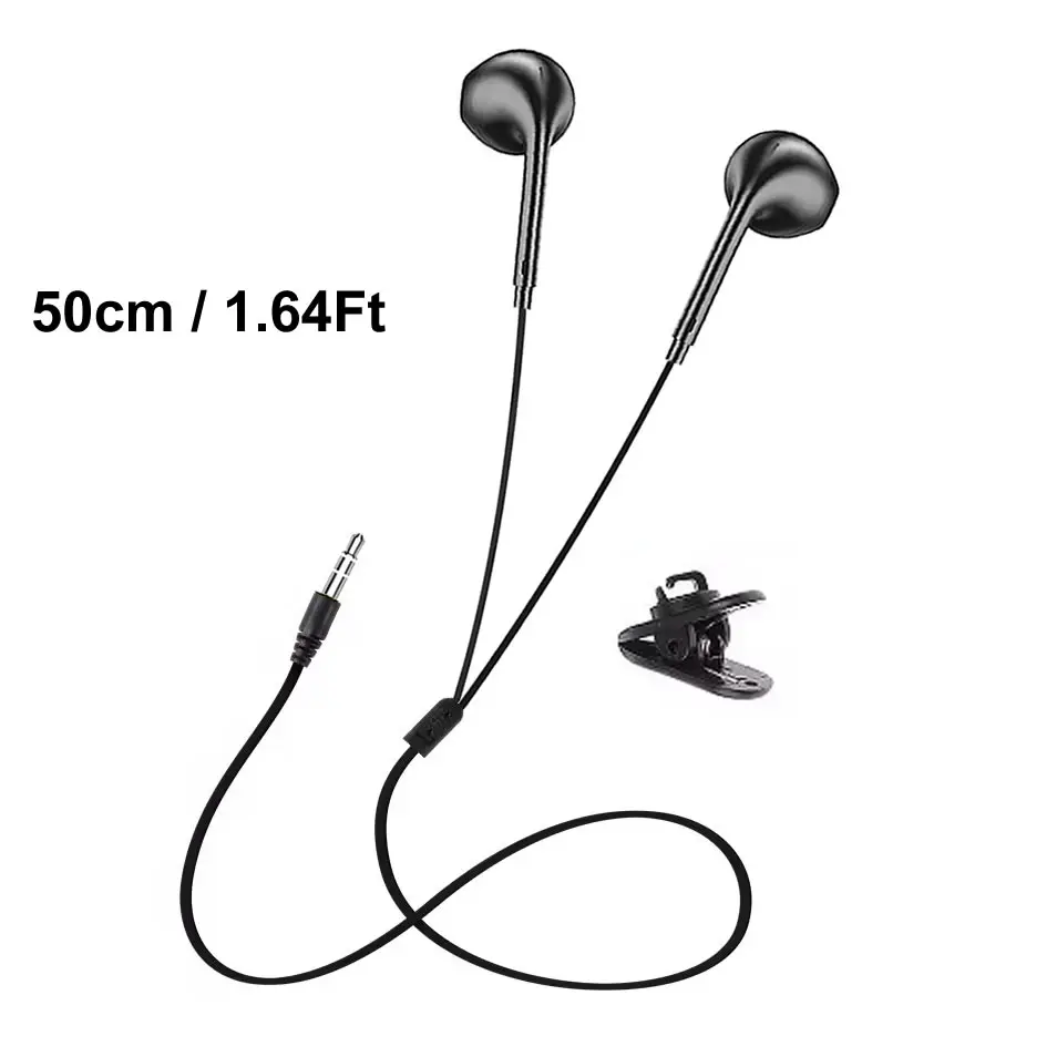 50cm Short Wired Earbuds, No Mic In-Ear Headphones, Lightweight 3.5mm Headphones Earbuds Wired, for MP3 and Other 3.5mm Devices