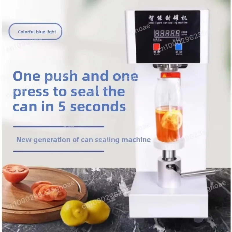Automatic Can Sealing Machine  55mm Cans Sealer Drink Bottle Sealer  Milk Tea Shop Equipment 220V
