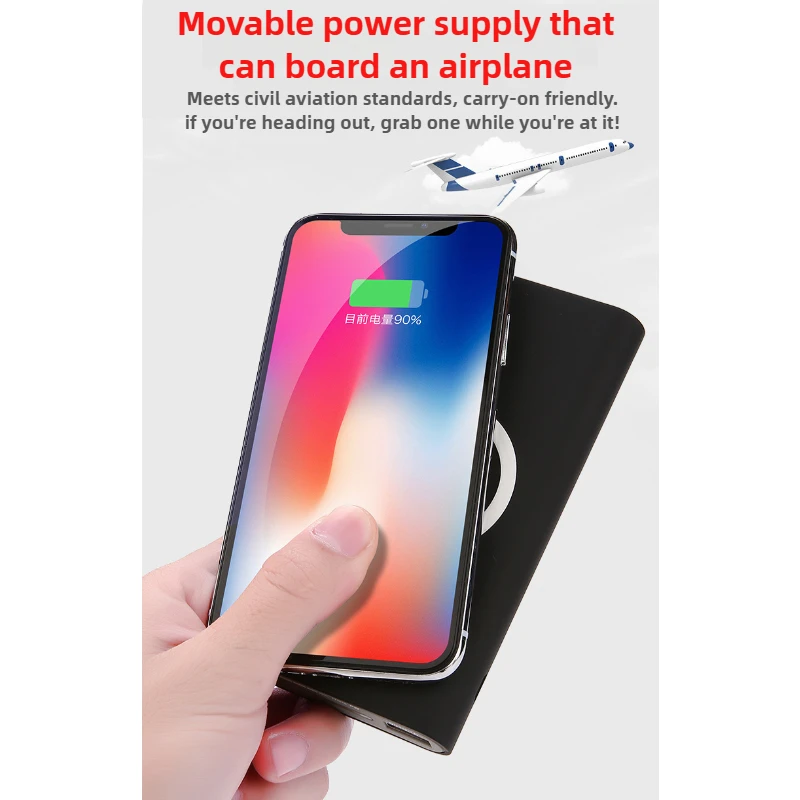10000mAh Portable External Battery Power Bank Wireless Charger PowerBank For iPhone For Samsung For Xiaomi For Huawei