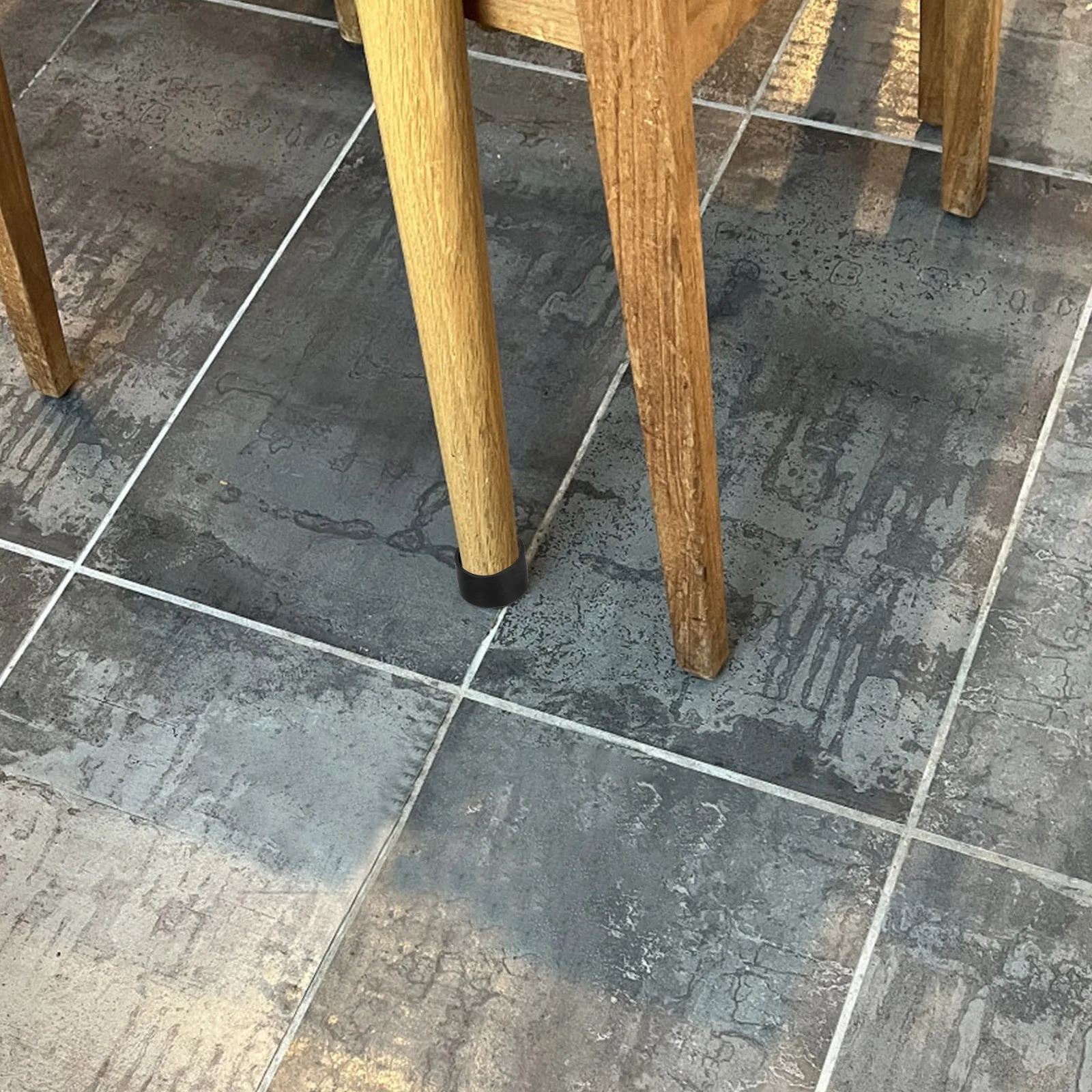 

12Pcs Non-Slip Chair Leg Caps Round Black Soft Rubber Feet Covers Furniture Floor Protectors PVC 22mm Chair Leg Floor Protectors