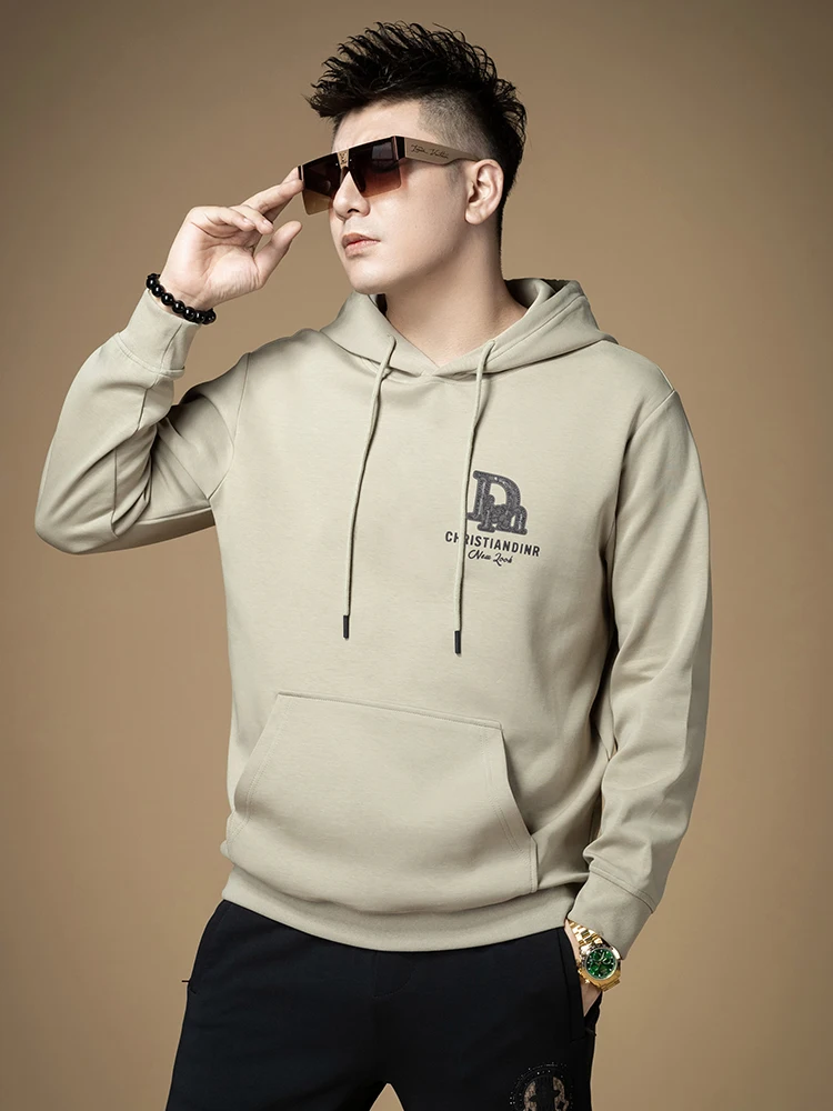 

Мужская толстовка с капюшоном, повседневная модная брендовая куртка с длинным рукавом, весна-осень, новинка, премиум-класс, трендовая модель