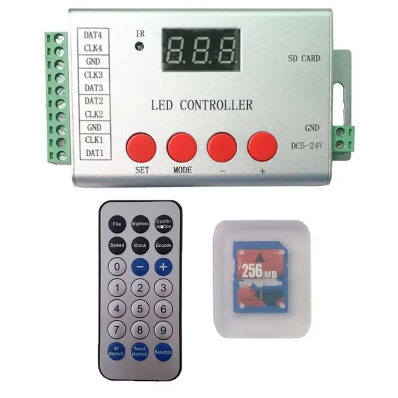 ABGE-Full-Color LED Controller Dream-Color LED Controller 4 Ports 6144 Pixels Lights DMX512 WS2811 WS2812 APA102 Led Strip