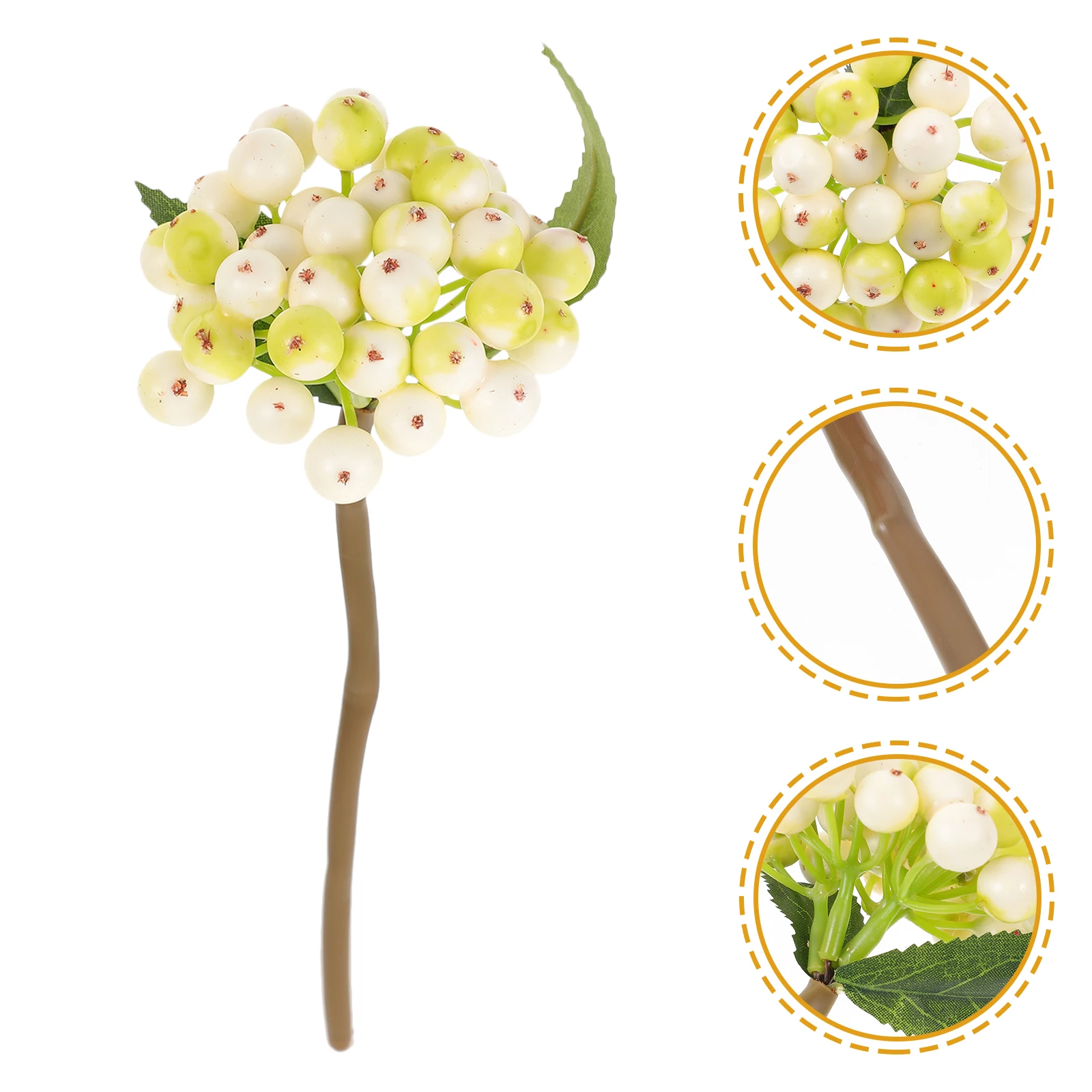 

5pcs Artificial Stems Highly Simulated Christmas Wreath Decorations For Vase Faux Berry Branches Holiday Party Home Wedding