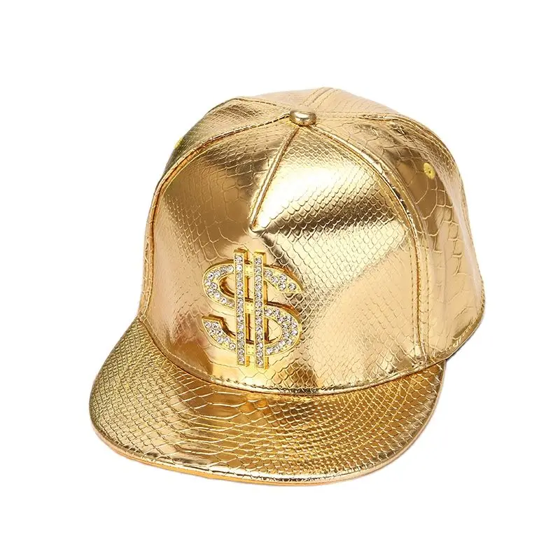 Doitbest Metal Brand male Baseball Cap hip-hop cap leather Skull Dollar Europe female Snapback Hats gorras for Men Women