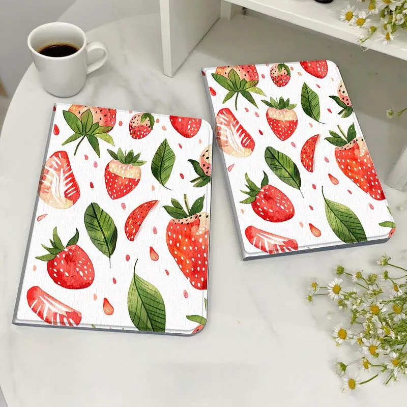 

Strawberry Pattern Print For Honor MagicPad MatePad M5 8 9 2 3 10 12 X V7 V8 X8 X9 V9 GT X9a GT2 S Air Pro Tablet Case