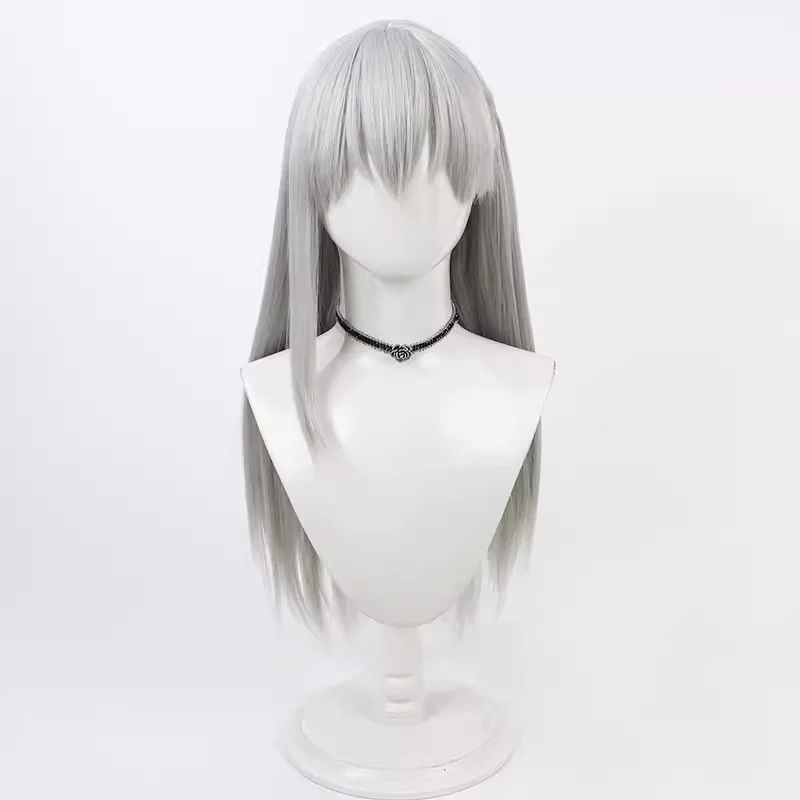 أنيمي مصير GrandOrder كاما كوس شعر مستعار تأثيري هالوين كرنفال الدعائم الطرف الشعر الاصطناعية ألياف مقاومة للحرارة + غطاء شعر مستعار #5