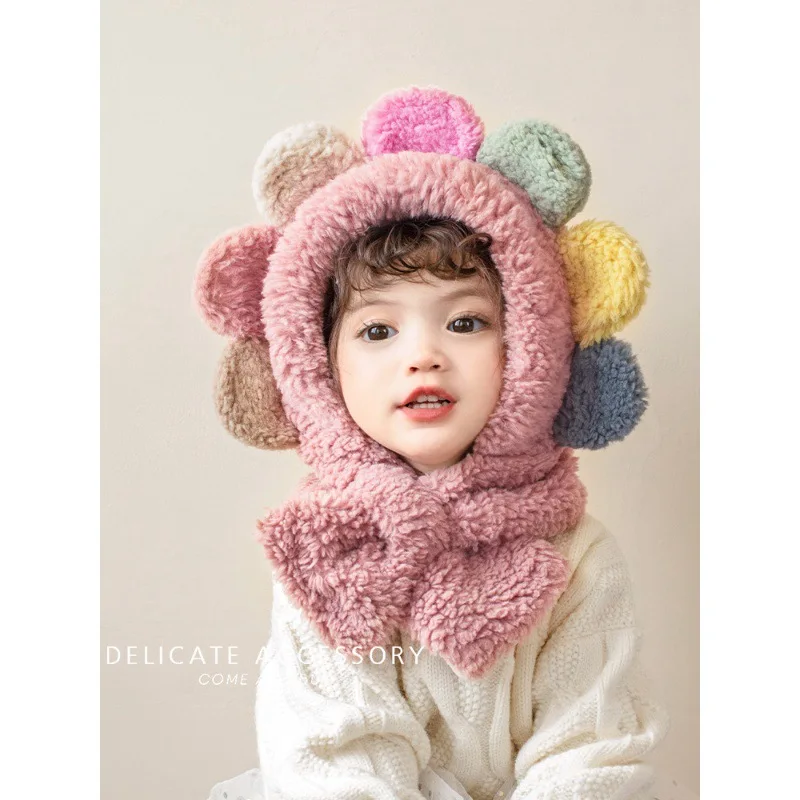 

Hat And Scarf Windproof Autumn Winter Infant Accessories Baby Hat Warm Lace Up Design Boys Care Ear Protection Cute Plush