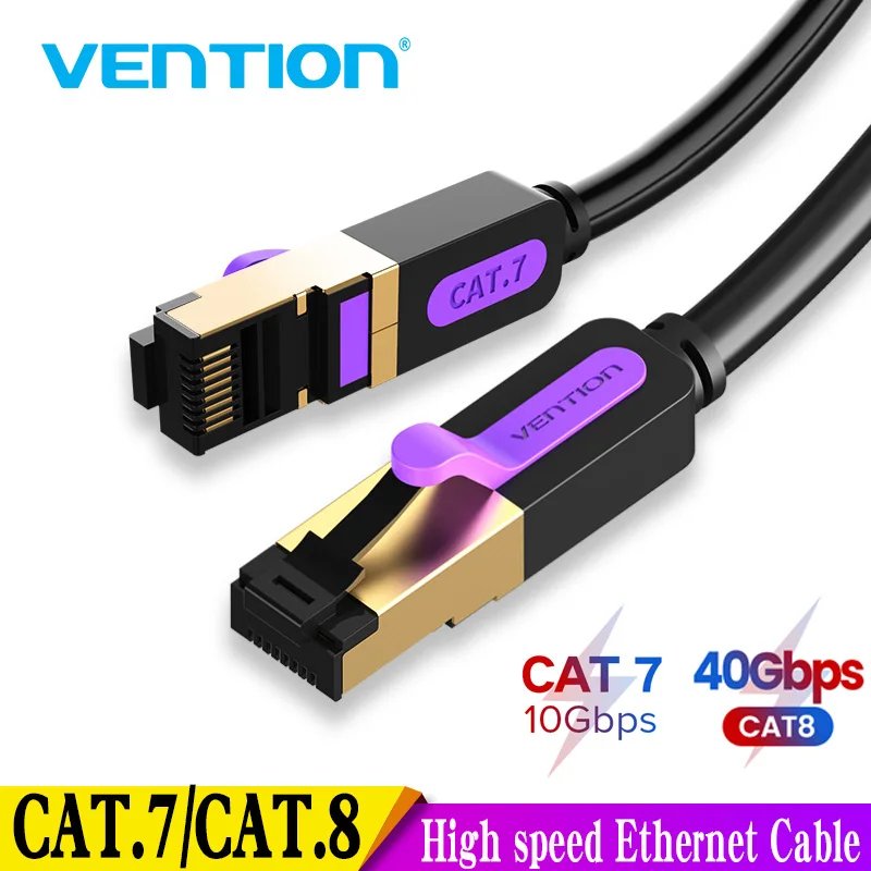 Vention Cat8 Ethernet Cable SSTP 40Gbps Super Speed Cat 8/7 RJ45 Network Lan Patch Cord for Router Modem PC RJ 45 Ethernet Cable