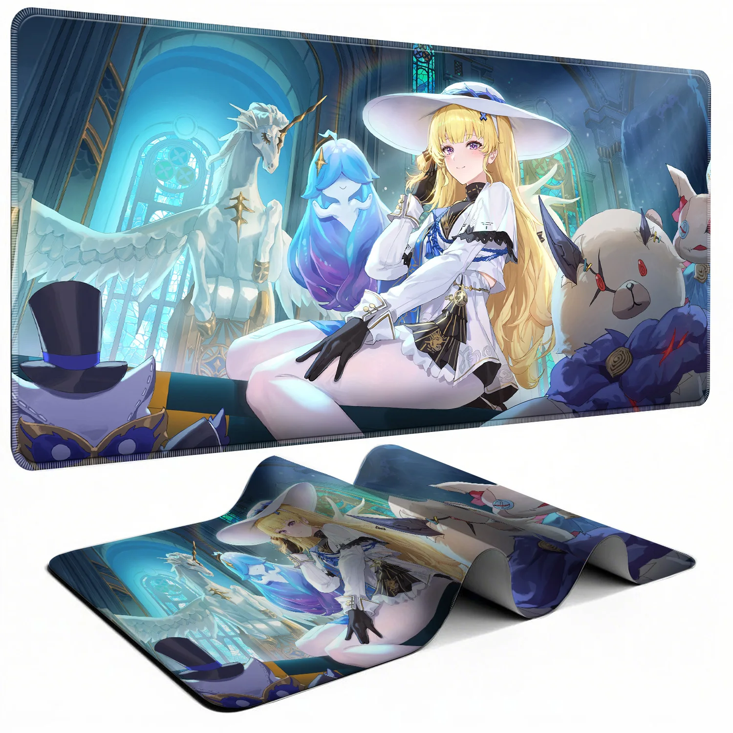 Phoebe Wuthering Waves Roles Anime Mouse Pad Cushion Pad XXL Anti-slip Comic Computer Table PC Gaming Accessories Mouse Pad