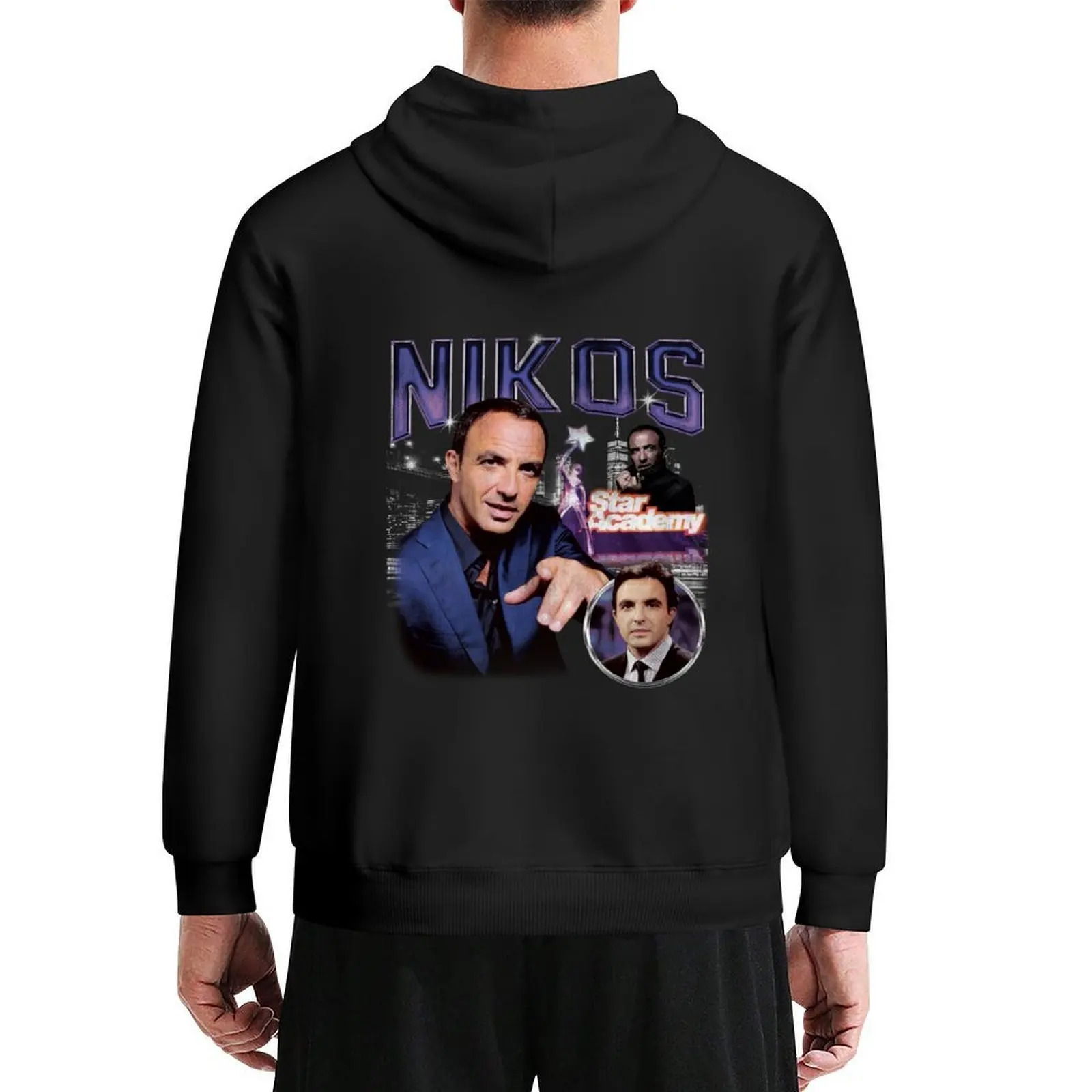 

Nikos Aliagas Star Academy Vintage 90's T-shirt Hoodie hooded shirt men's autumn clothes men clothes hoodie man