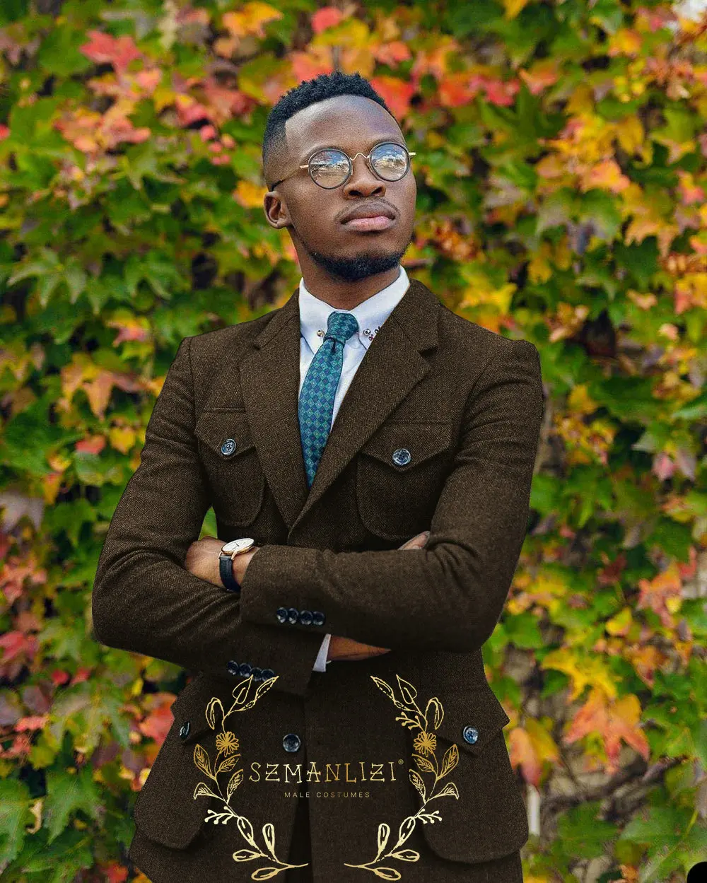 Terno de espinha de peixe vintage masculino formal 2 peças fino ajuste entalhado lapela tweed smoking de baile para padrinhos de casamento blazer + calças