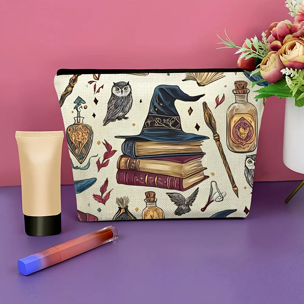 1-teilige Zauberer-Make-up-Tasche – faltbare und leichte Kosmetiktasche mit Reißverschluss, idealer süßer Reise-Organizer, Geburtstagsgeschenk – Detail 8
