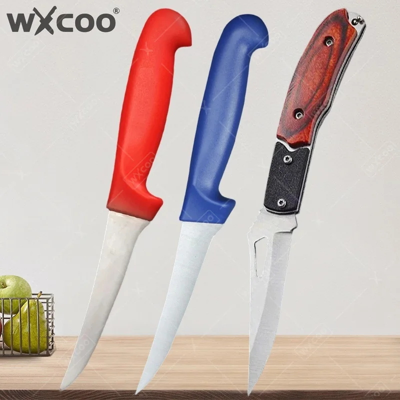 WXCOO Kitchen Knife Meat Cleaver Household Fruit Slicing Butcher Knife Vegetable Cutter Stainless Steel Boning Professional