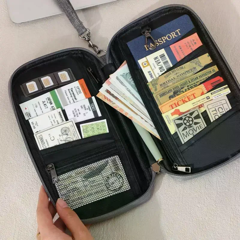 1 Piece RFID Blocking Passport Wallet Travel Essentials Wallet Travel Document Organizer Credit Cards Case Passport Holder Bag