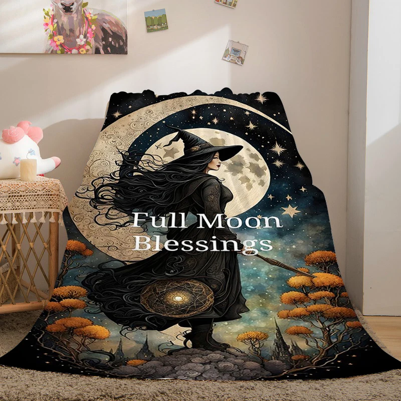 

Witch Sofa Blankets for Winter Microfiber Bedding Warm Bed Camping Custom Fleece Throws King Size Fluffy Soft Blankets Gift