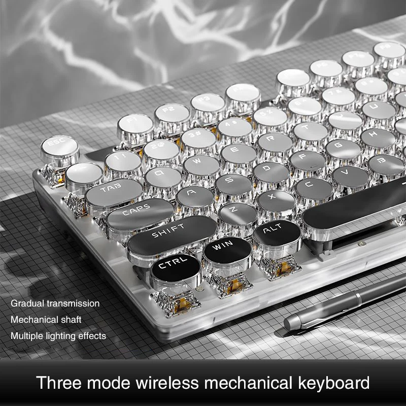 

Forerunner V30 Wireless Bluetooth Three Mode Mechanical Punk Keyboard, Esports Game Office Keyboard, Laptop