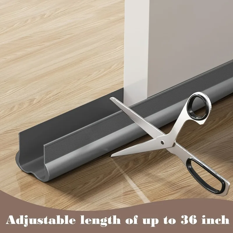 Door Bottom Windproof Strip, Strong Adhesive Seal, Soundproof Draft Stopper, Door Gap Insulation Weather Strip