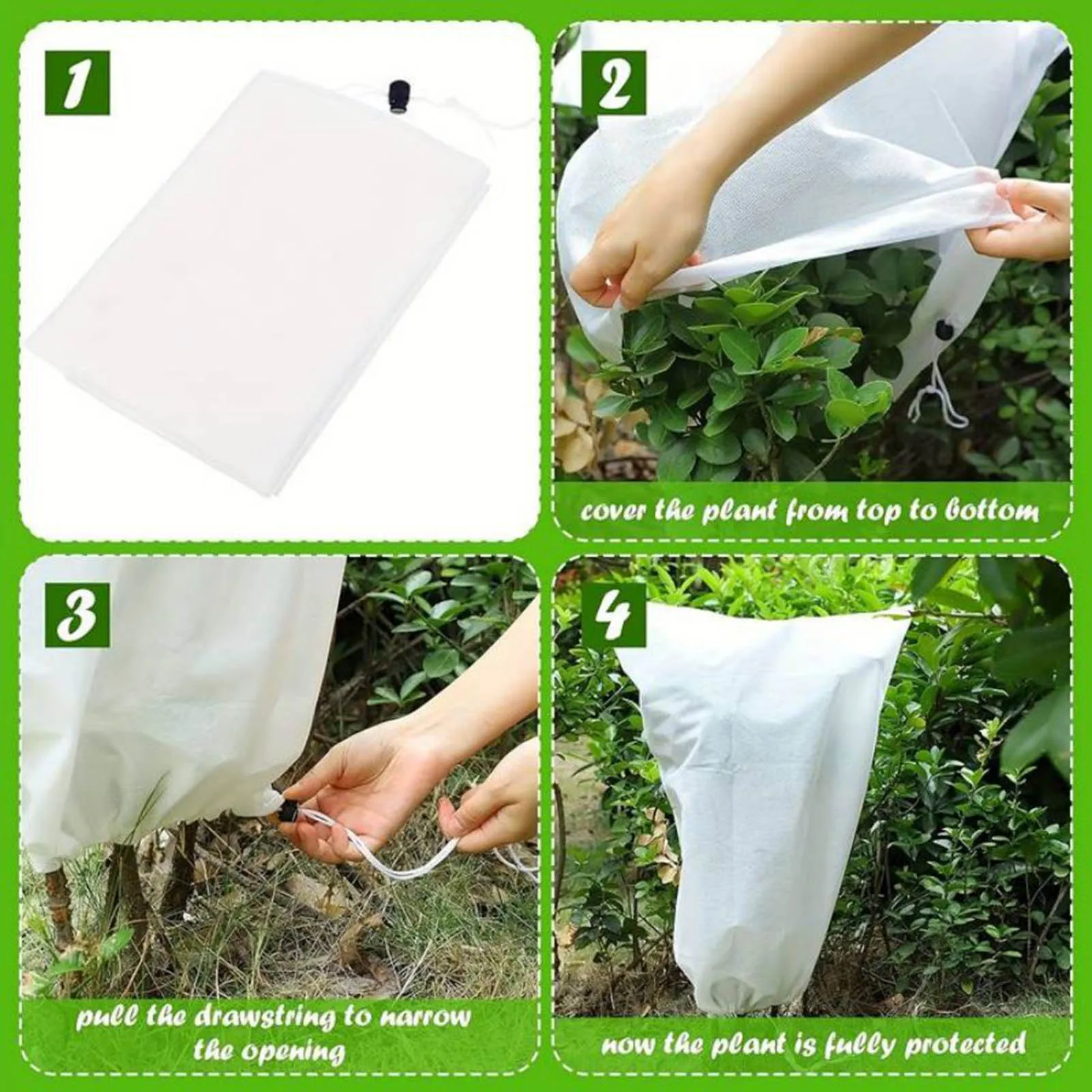 Warm Plant Frost Cloth Blanket Winter Resist Cold Reusable Plants Jacket for Fruit Tree Potted Plants