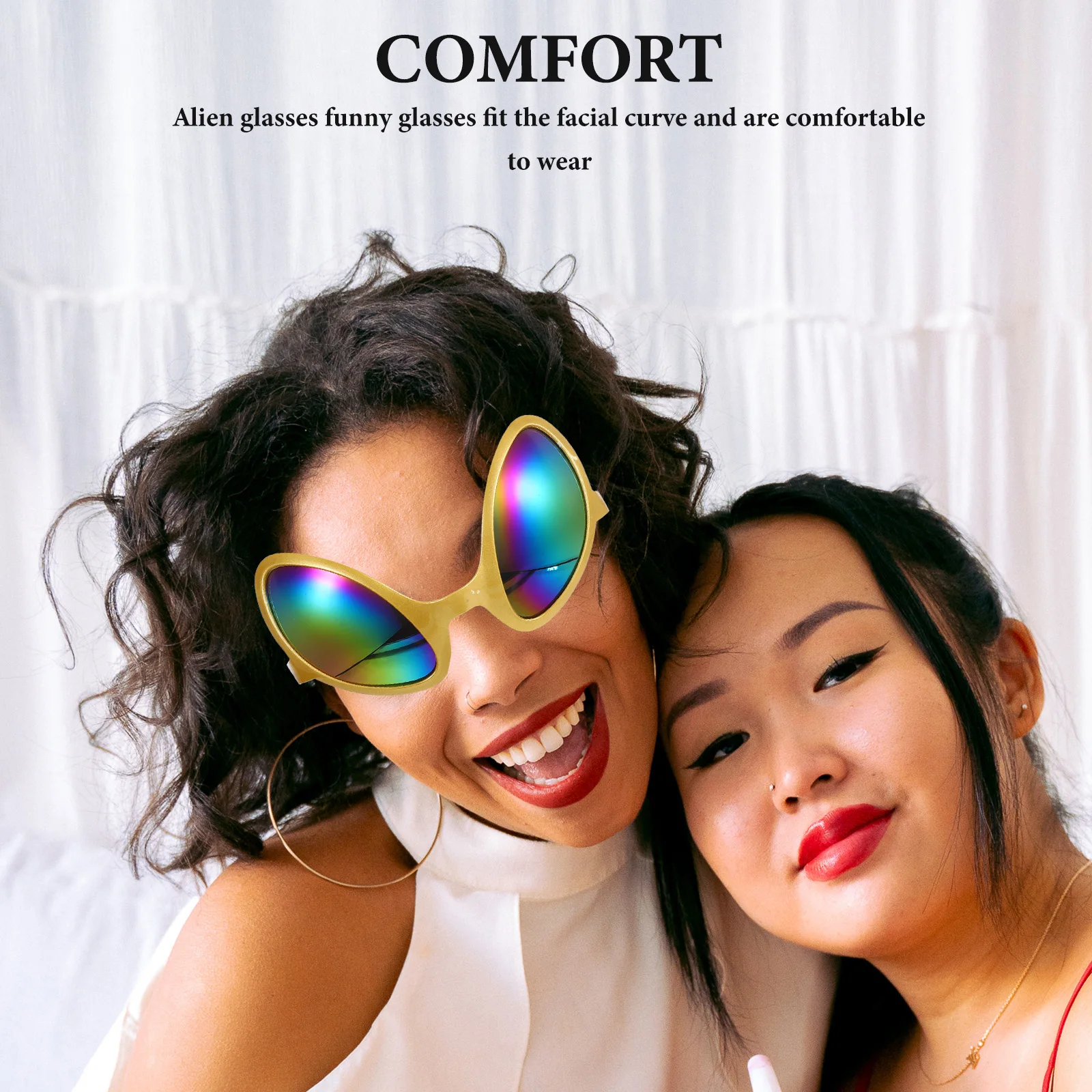 Gafas divertidas para adultos, accesorios de disfraz, gafas de sol doradas, gafas elegantes, accesorios de fiesta, accesorios únicos para fotos