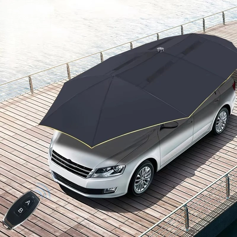 

New 4.0M Outdoor Car Tent Full-automatic Car Umbrella with Solar Charger
