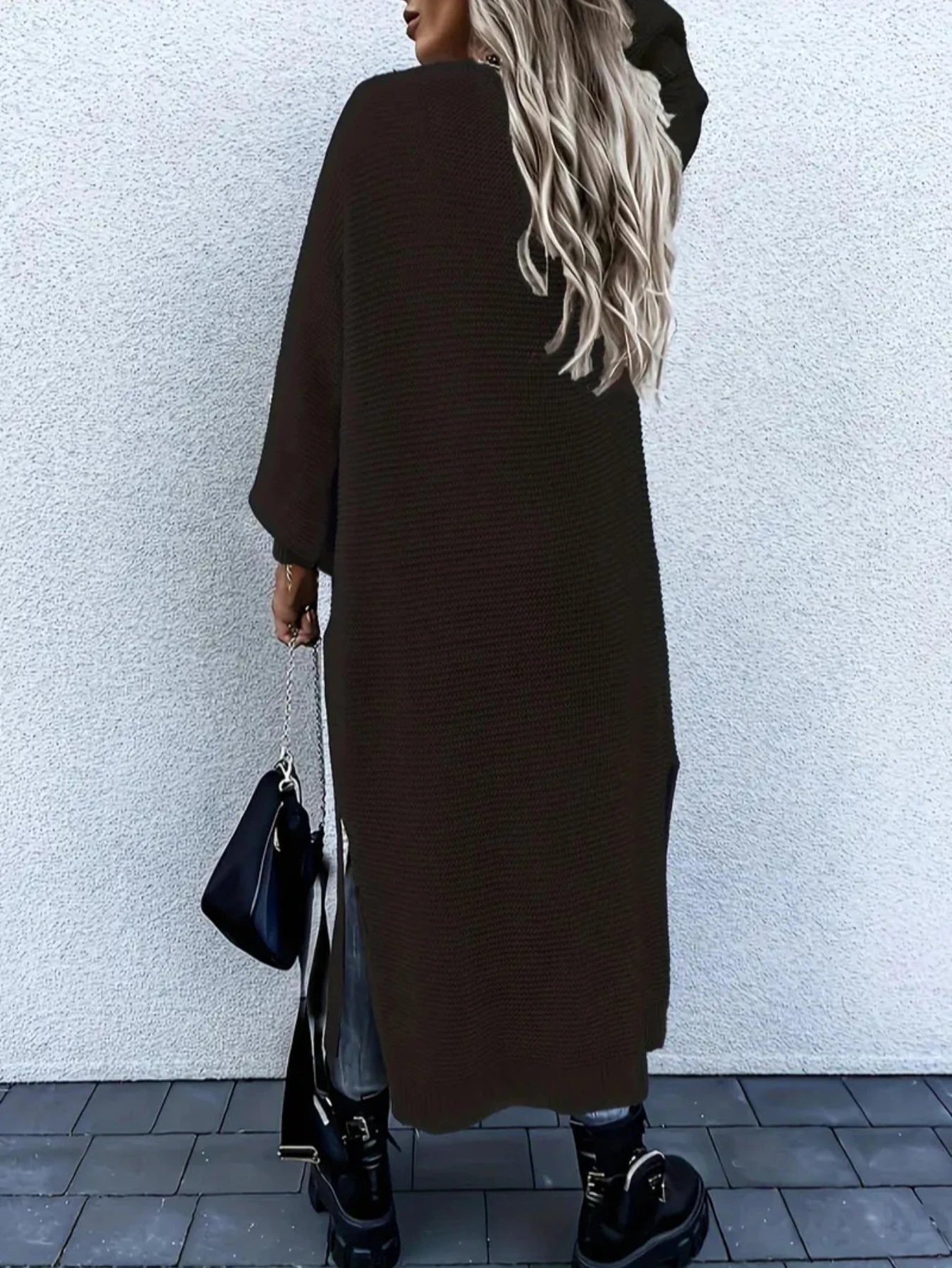 سترة نسائية بأكمام طويلة بلون سادة مفتوحة من الأمام كاجوال يوميًا للمكتب للسيدات لخريف وشتاء #2